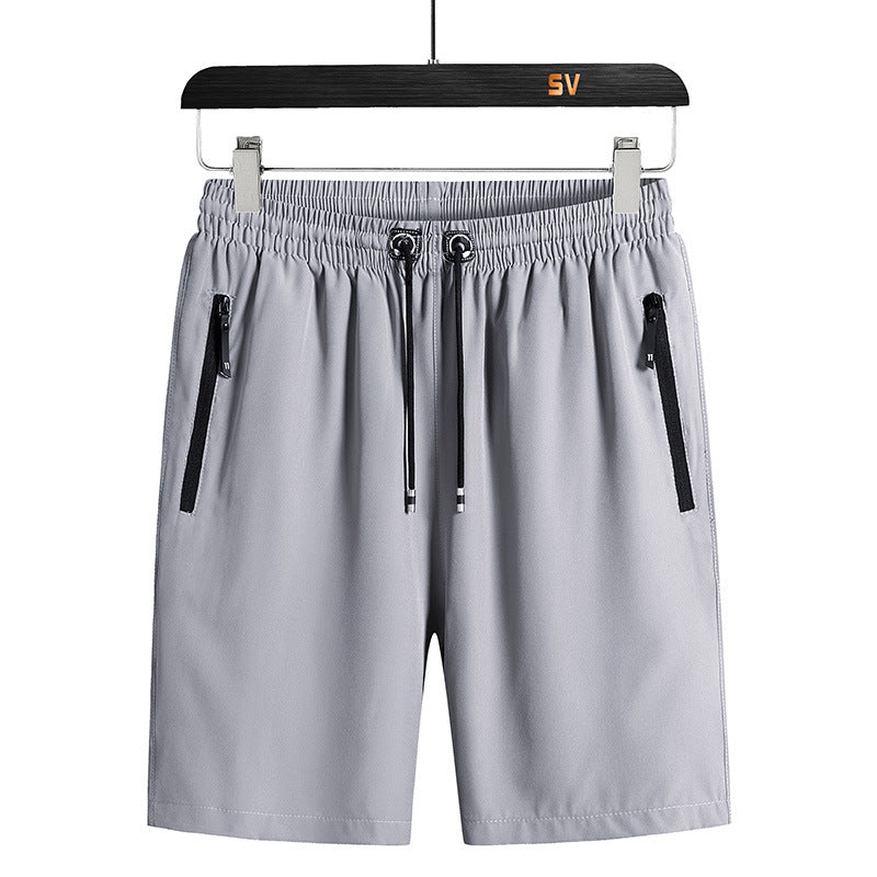Shorts masculinos plus size de seda gelada — COMPRE 1 E GANHE 1 GRÁTIS