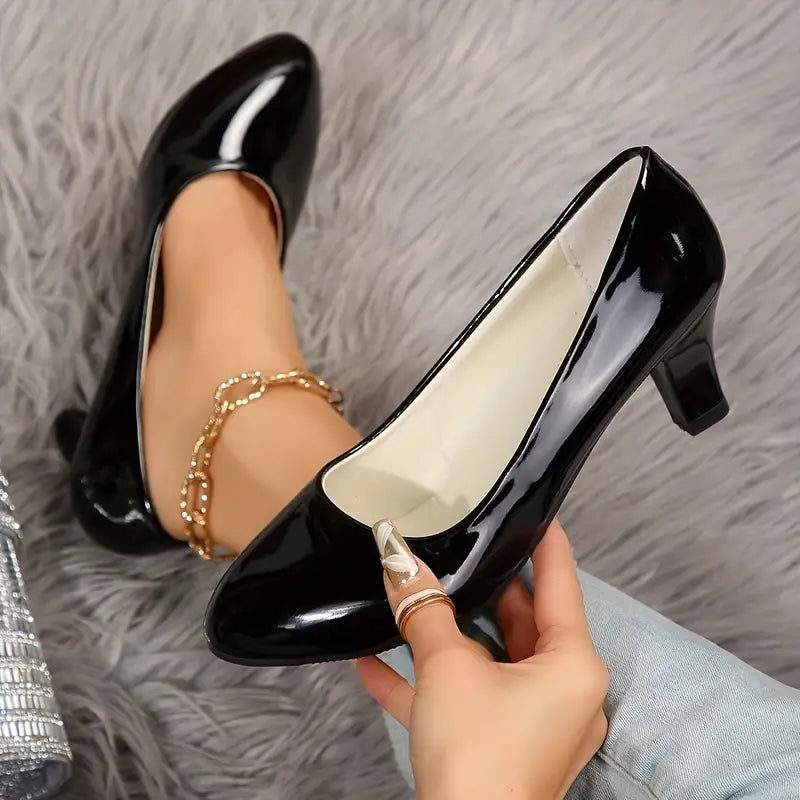 Tacones altos de moda de color sólido para mujer