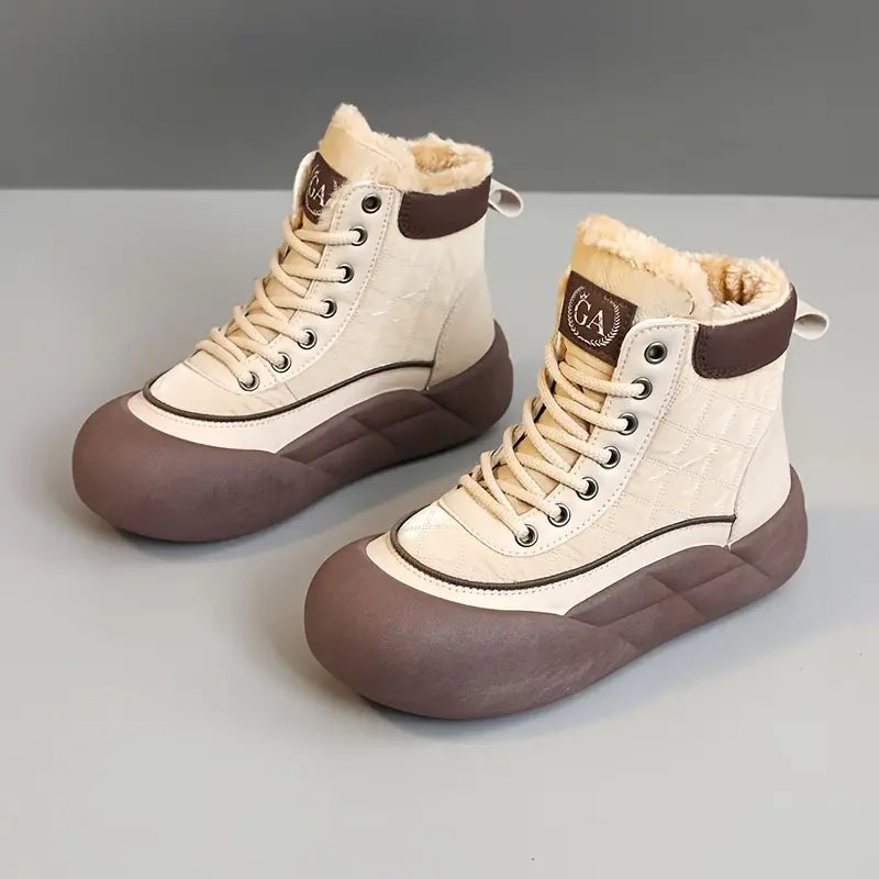 Botas de algodón polar de moda.