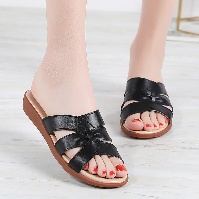 Sandalias elegantes de color liso para mujer