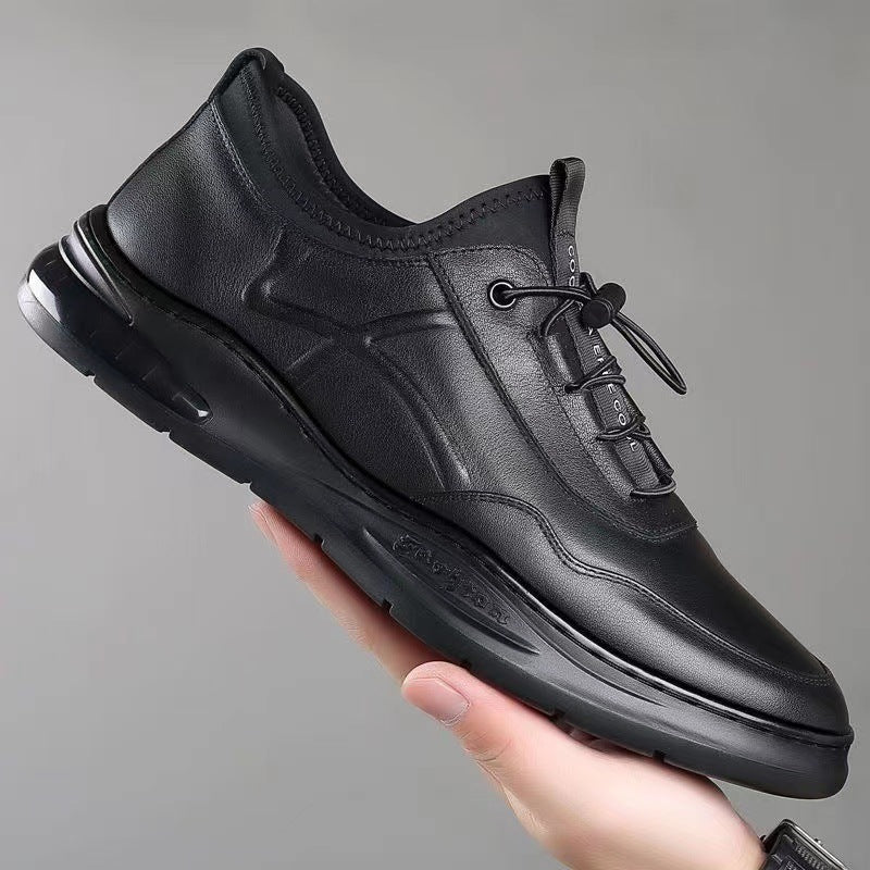 Nuevos zapatos de negocios de cuero transpirables para hombre.