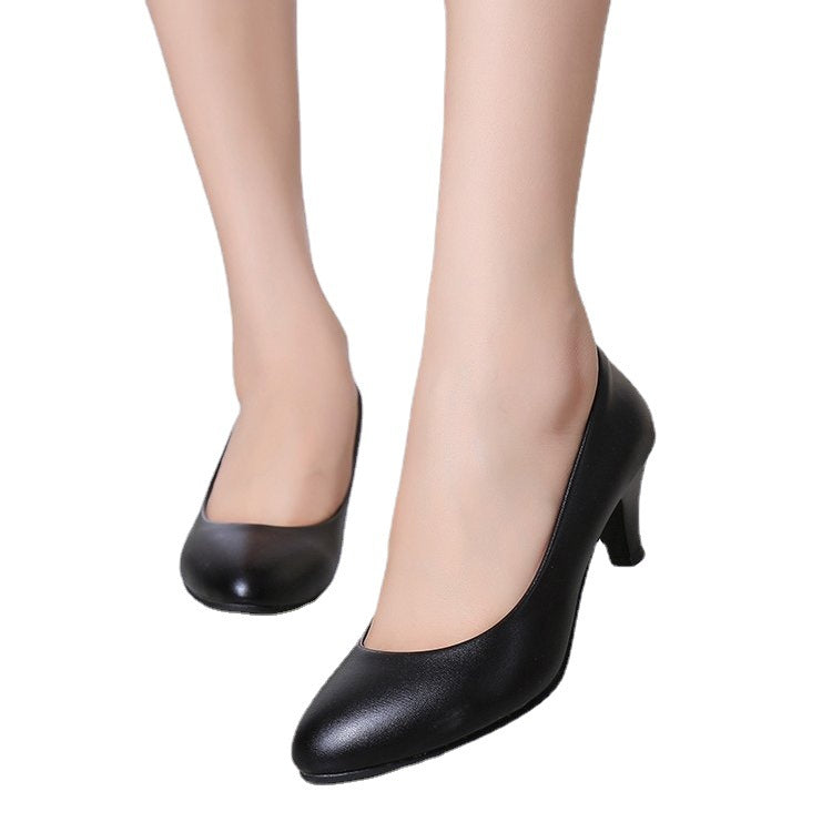 Tacones altos de moda de color sólido para mujer
