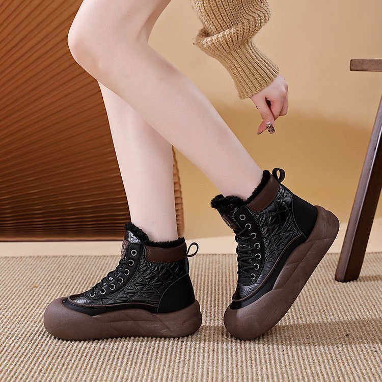Botas de algodón polar de moda.