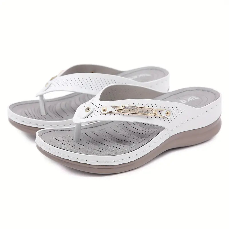 Chanclas con tacón de cuña para mujer