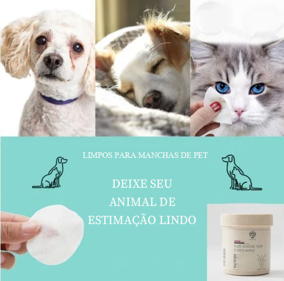 🔥Blowout Hot Sale 🔥Toalhetes para manchas de lágrimas para animais de estimação e um bom companheiro para animais de estimação (🔥COMPRE 3 FRETE GRÁTIS)