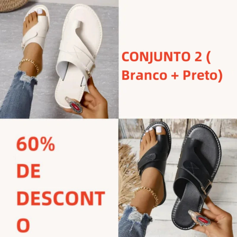 🔥Promoção de último dia com 70% OFF🔥 Sandálias ortopédicas leves confeccionadas em couro premium