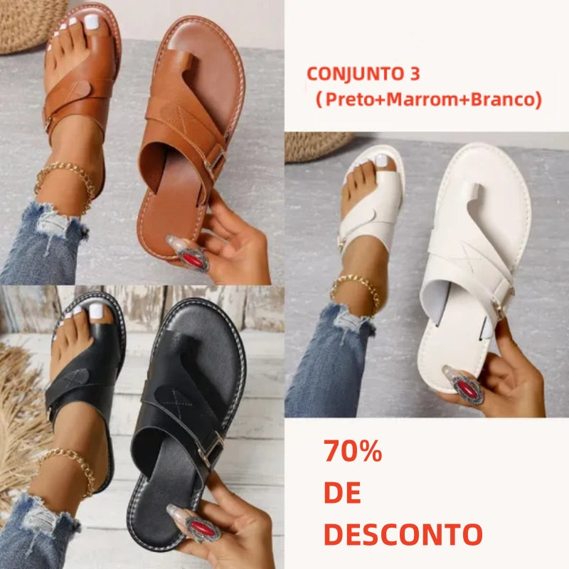 🔥Promoção de último dia com 70% OFF🔥 Sandálias ortopédicas leves confeccionadas em couro premium