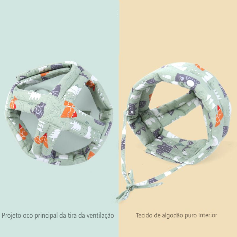 Chapéu de segurança para bebês, arnês anti-queda, arnês de proteção, cabeça macia anticolisão, chapéu anticolisão para crianças