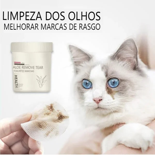 🔥Blowout Hot Sale 🔥Toalhetes para manchas de lágrimas para animais de estimação e um bom companheiro para animais de estimação (🔥COMPRE 3 FRETE GRÁTIS)