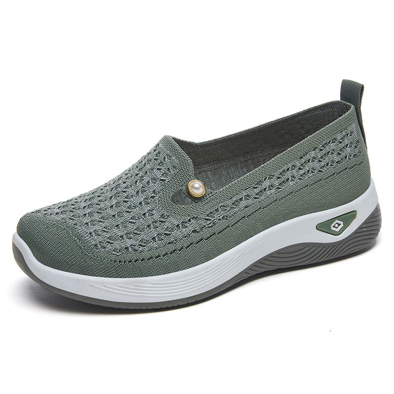 Zapatos todas las mujeres toman un nuevo zapato de tela de primavera, zapatos de madre ligeros 2025
