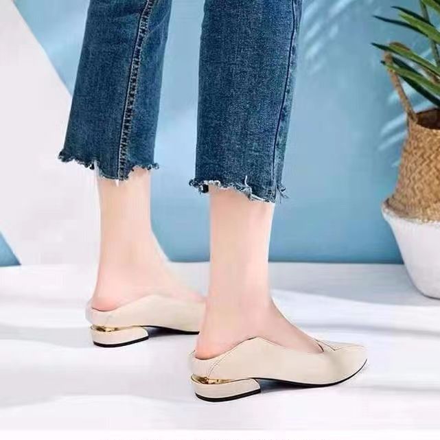 Zapatos de trabajo para mujeres con nuevos zapatos de cuero en zapatos individuales de boca poco profunda 2025 zapatos para madres