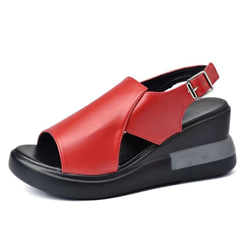 Sandalias tacón una hebilla talla grande