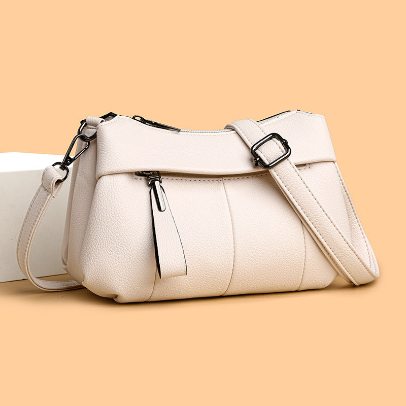 Bolso de piel blanda bolso de madre de mediana edad bolso de mujer