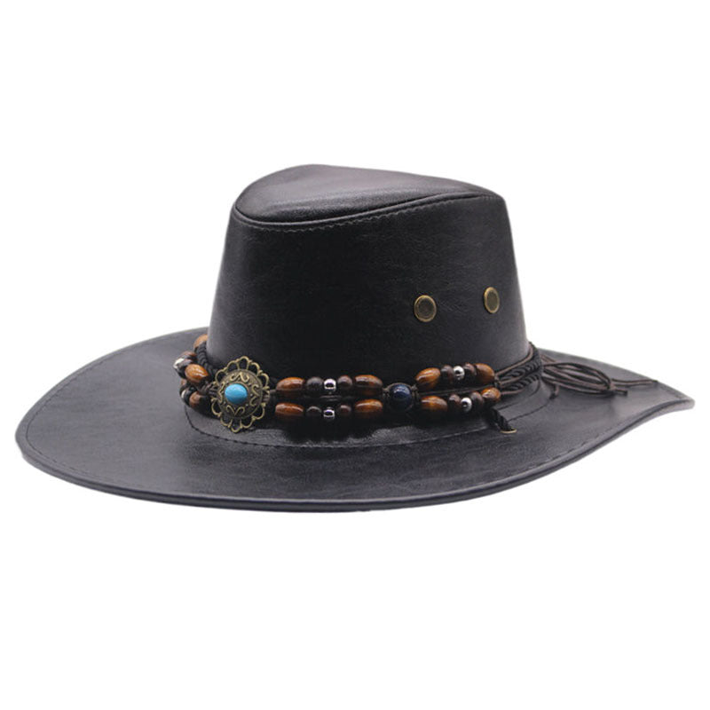 Sombrero vaquero occidental mujer sombrero de sombra de alero grande sombrero de Caballero de montañismo al aire libre hombre