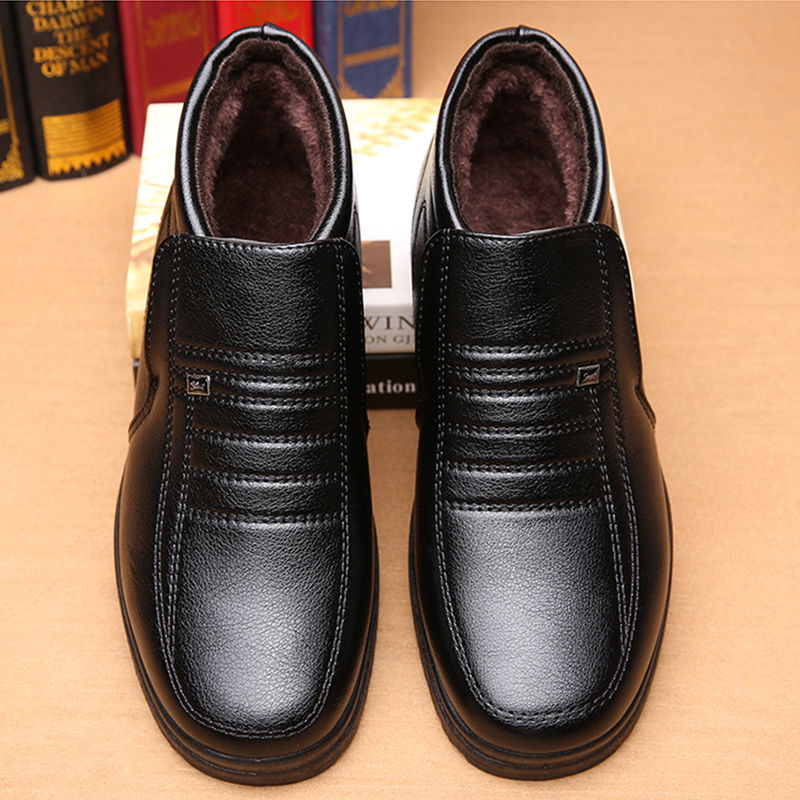 Botas de cuero cálidas para hombre (cuero genuino)
