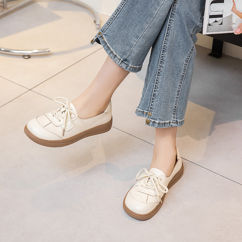 Zapatos de suela blanda de piel de vacuno de grano superior