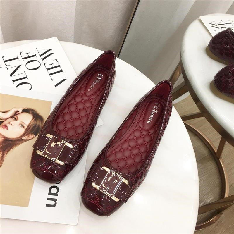 Primavera y otoño 2025 nuevos zapatos femeninos zapatos individuales de laca
