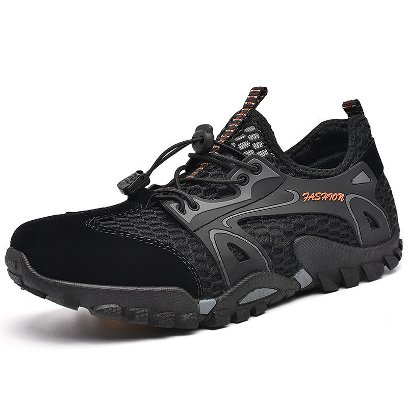 Zapatos masculinos de comercio exterior 2025 nuevos zapatos de vadeo con superficie de red en verano, zapatos de montañismo transpirables y casuales, zapatos de vadeo al aire libre y zapatos de rastreo de ríos