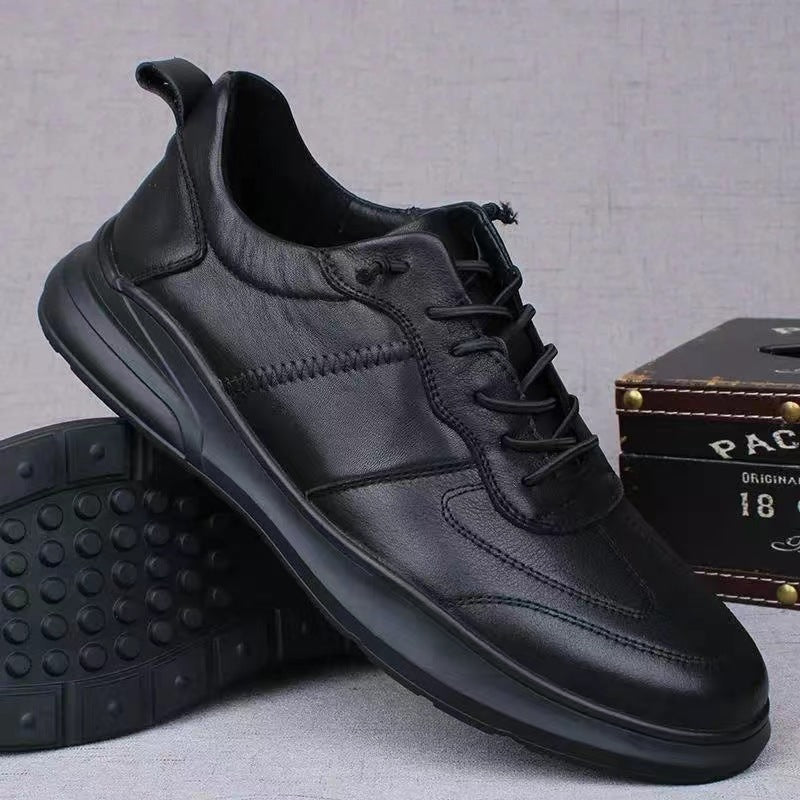 Zapatos de cuero para hombres, zapatos de negocios y transporte, moda cómoda y versátil, nuevos zapatos casuales de moda