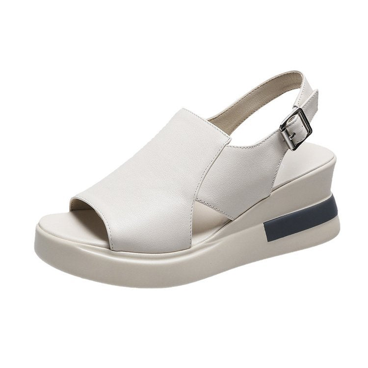 Sandalias tacón una hebilla talla grande