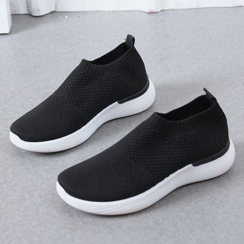 Zapatos mujer 2025 nuevo tejido volador red superficie calcetines zapatos casuales