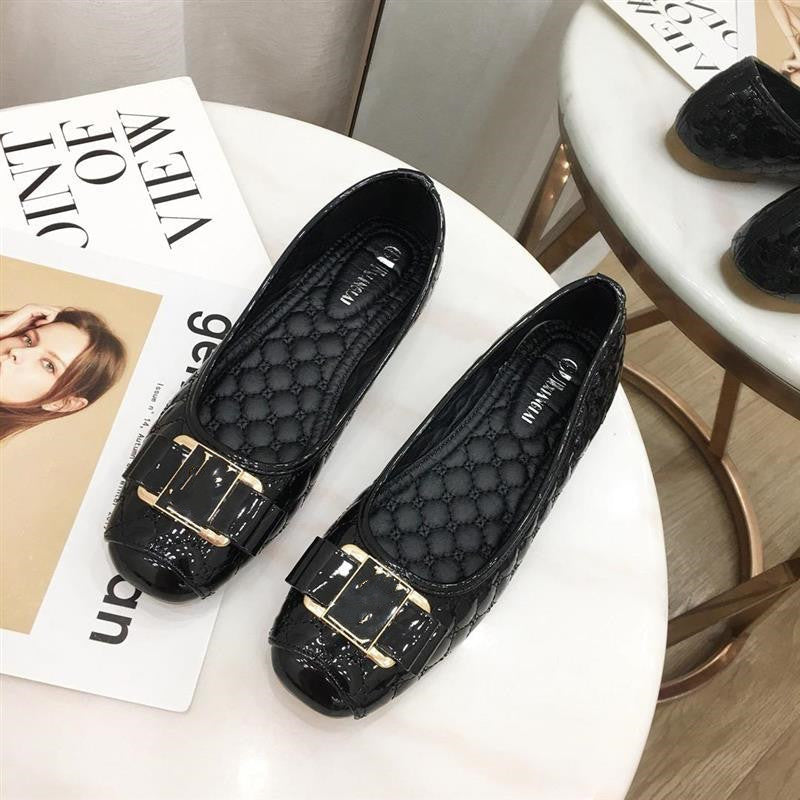 Primavera y otoño 2025 nuevos zapatos femeninos zapatos individuales de laca
