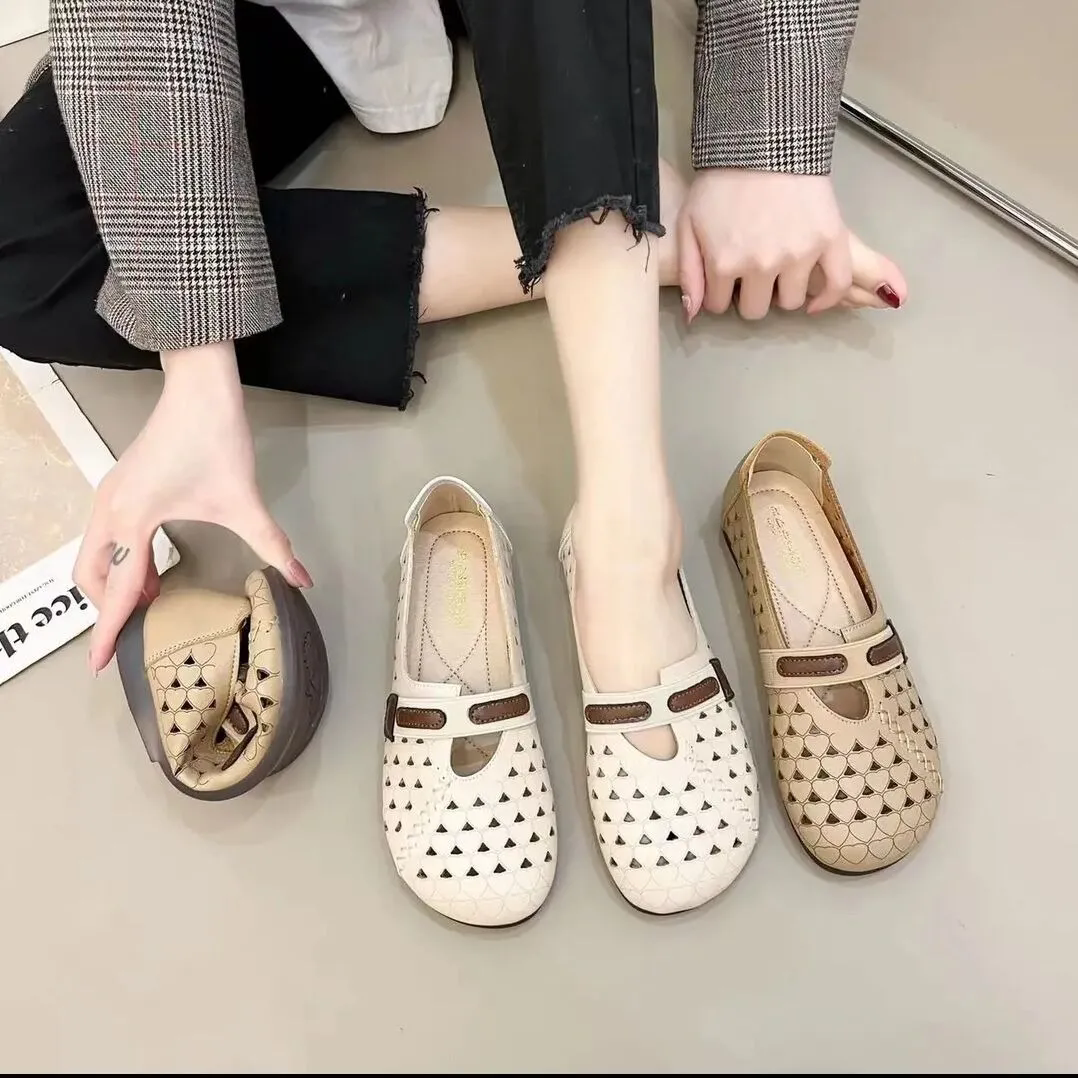 Sandalias retro sin cordones y con punta cerrada
