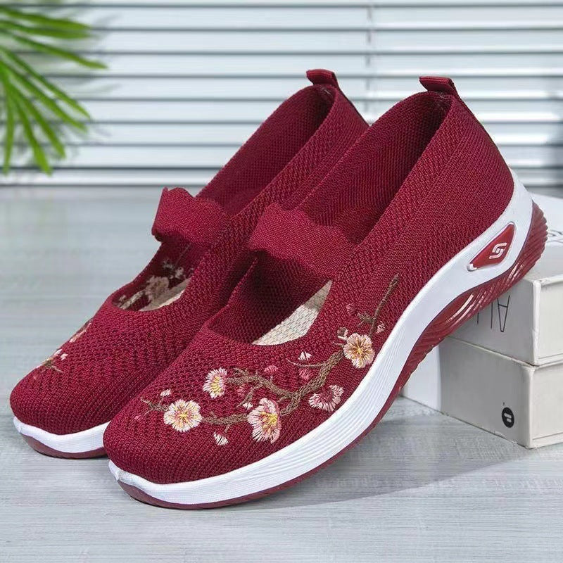 Zapatos estampado floreado para mujer, ligeros y cómodos