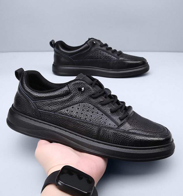 Zapatos casuales de piel de vacuno de primera calidad para hombre