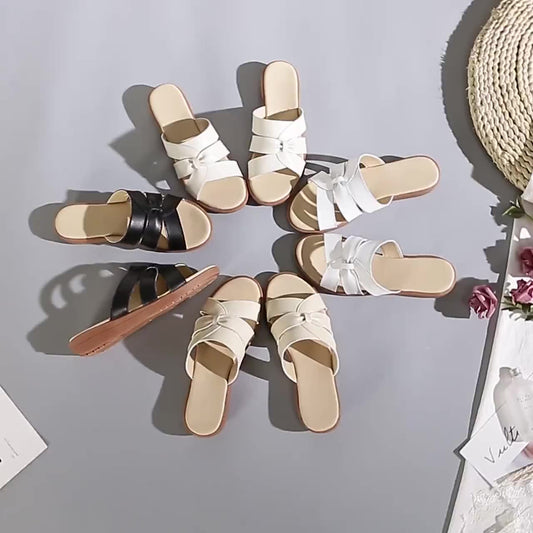 Sandalias elegantes de color liso para mujer