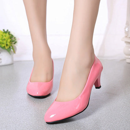 Tacones altos de moda de color sólido para mujer