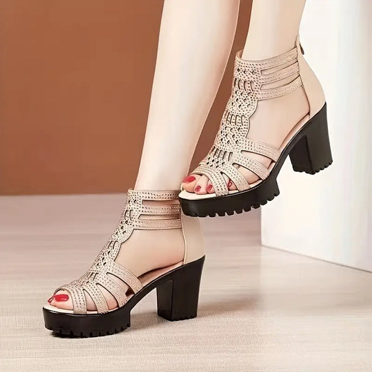 Sandalias de boca de pez de nuevo estilo (punta expuesta)
