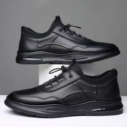 Nuevos zapatos de negocios de cuero transpirables para hombre.