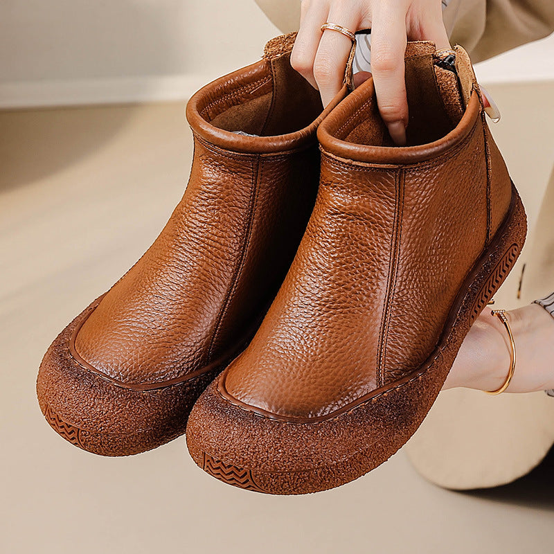 Botas de plataforma 100% piel auténtica.