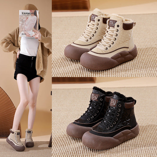 Botas de algodón polar de moda.