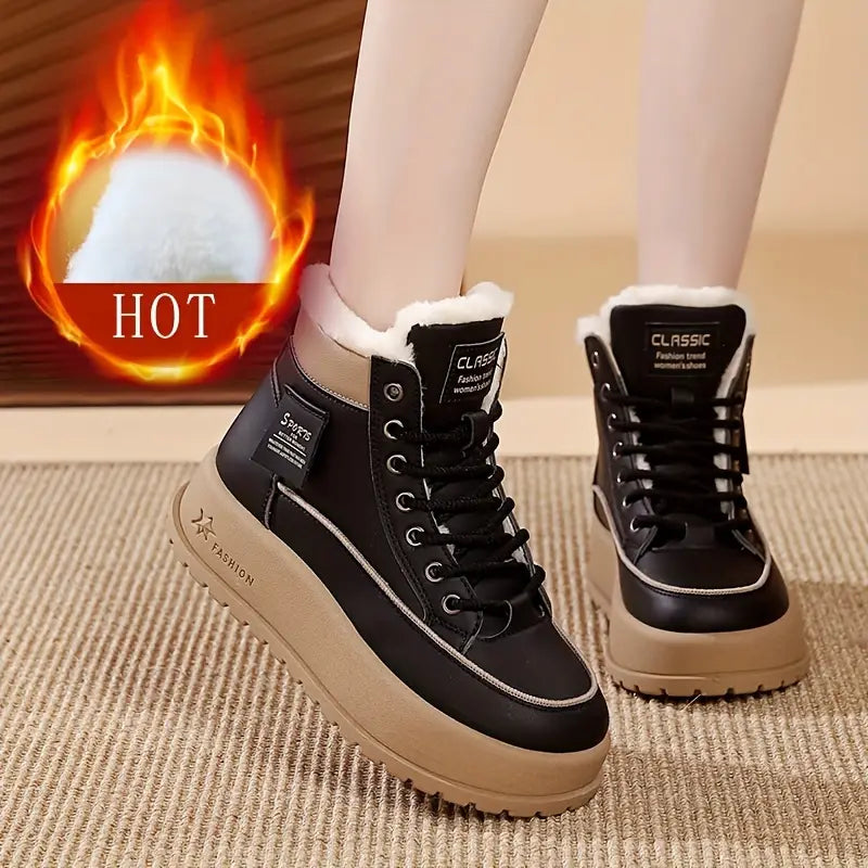 Nuevas botas de nieve de estilo coreano de otoño e invierno.