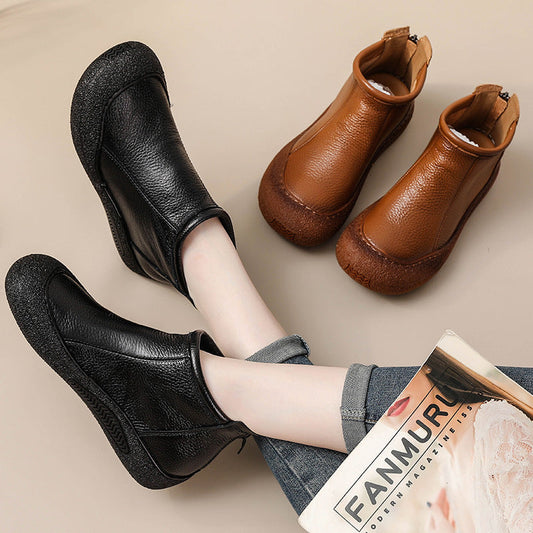 Botas de plataforma 100% piel auténtica.