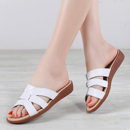 Sandalias elegantes de color liso para mujer