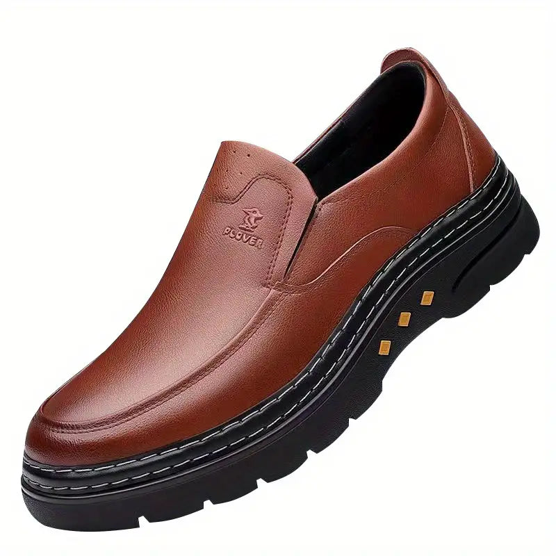 [100% piel de vacuno] Zapatos casuales de cuero para hombre.