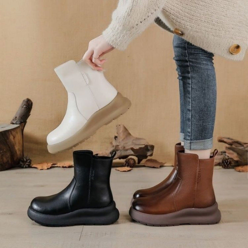 Botas Martin cálidas de terciopelo de invierno (cuero)