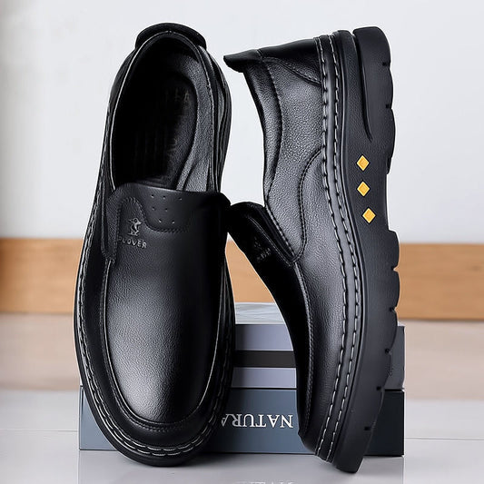 [100% piel de vacuno] Zapatos casuales de cuero para hombre.