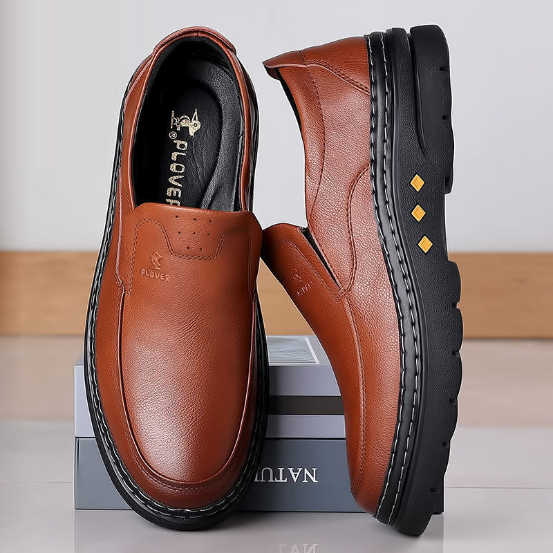 [100% piel de vacuno] Zapatos casuales de cuero para hombre.