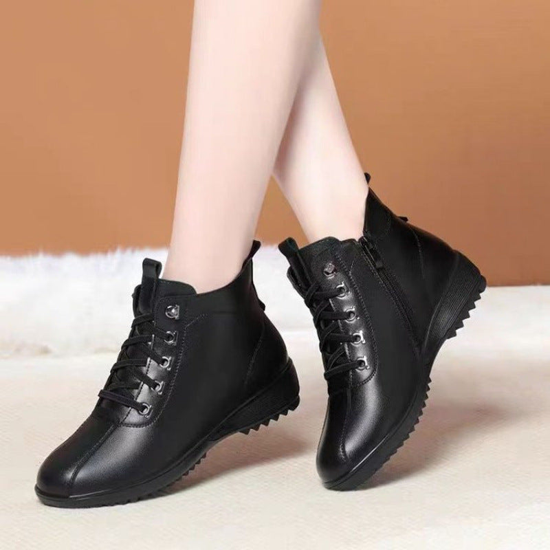 Botas de invierno forradas de polar (cuero)