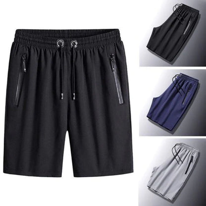 Shorts masculinos plus size de seda gelada — COMPRE 1 E GANHE 1 GRÁTIS