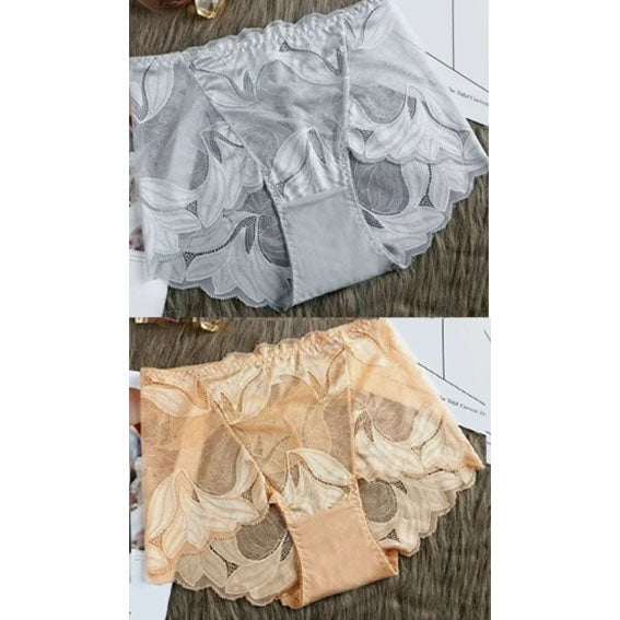 Roupa íntima feminina de renda de seda feita à mão