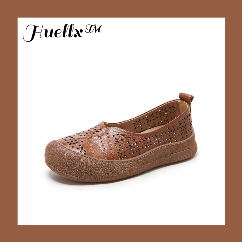 Zapatos de cuero perforado 100% genuino de vaca