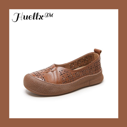 Zapatos de cuero perforado 100% genuino de vaca