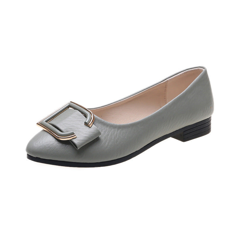 La nueva versión coreana de zapatos individuales para mujeres pedaleando zapatos perezosos en otoño de 2025
