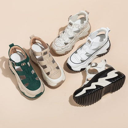 Sandalias deportivas de plataforma con tacón alto