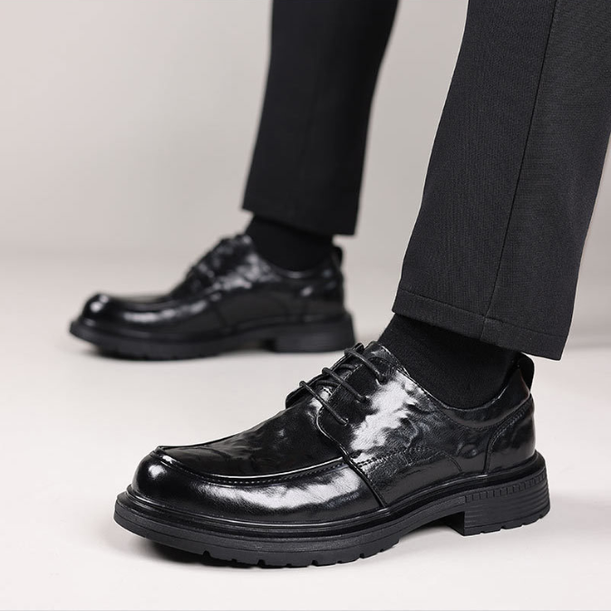 Zapatos de negocios cuero genuino lujo